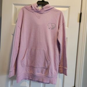 Ivory Ella Women Hoodie Long Sweatshirt Size Medium Lavender Long Sleeve Hooded
